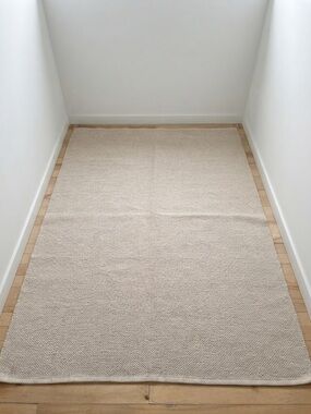Simons Home Cotton Cream Neutral 59”x42” Minimalist Rug